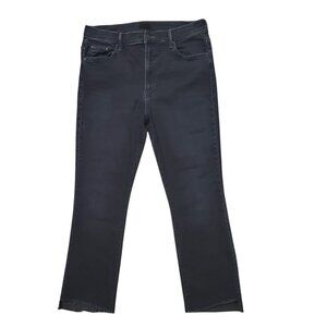 Mother Insider Crop Step Fray 34 (Meas 32x26 11.5" High Rise) Dark Jeans A10